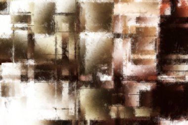 Modern sanat. Renkli çağdaş sanat eserleri. Renkli boya darbeleri. Soyut arkaplanda fırça darbeleri. Fırça boyası. Eşsiz duvar sanatı.