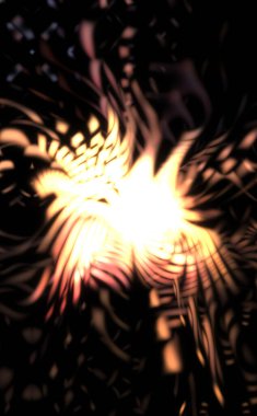 Işık parçacık izleri. Parlayan parçacıkları ve çizgileri olan ışık patlaması yıldızı. Güzel hareketli soyut ışın arkaplanı.