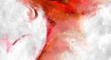 Soyut arkaplanda pürüzlü fırça darbeleri. Fırça boyası. Renkli boya darbeleri. Eşsiz duvar sanatı. Tuvaldeki modern sanat. Renkli çağdaş sanat eserleri. 