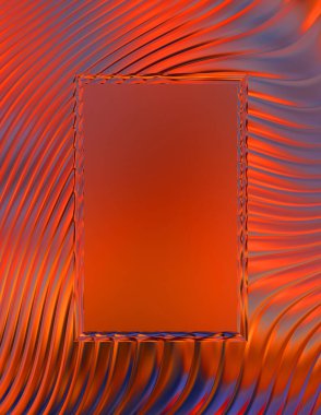 Soyut çerçeveli arkaplan. Renkli, canlı, dalgalı bir duvar kağıdı. Merkezi çerçeveli yaratıcı grafik 2d çizim. Dinamik şekilli modaya uygun sıvı örtüsü.