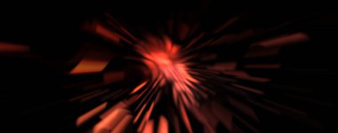 Işık parçacık izleri. Parlayan parçacıkları ve çizgileri olan ışık patlaması yıldızı. Güzel hareketli soyut ışın arkaplanı.