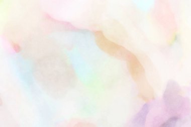 Yumuşak suluboya duvar kağıdı. Hafifçe fırçalanmış renkleri olan sanatsal bir resim. Pastel renkler arkaplana dokunmuş. Soyut duvar sanatı..