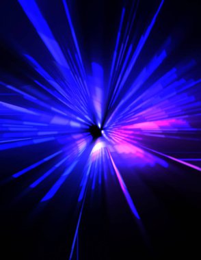 Fütürist mercek patlaması. Parlayan parçacıkları ve çizgileri olan ışık patlaması yıldızı. Güzel soyut ışın arkaplanı.