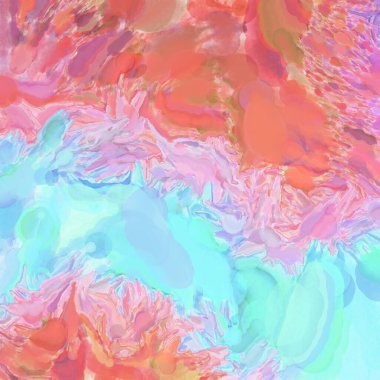 El yapımı sürreal soyut desenli suluboya. Modern sanatsal resim. 2D çizim. Arkaplan boyası karışımı. Yaratıcı duvar sanatı. Çağdaş sanat.