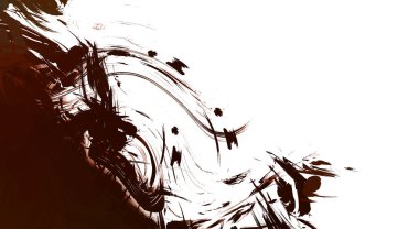 Taranmış Boyalı Soyut Arkaplan. Vahşi kaotik fırça darbeleri. Boya darbeleri. 2D İllüstrasyon. Fırça darbeli resim. 