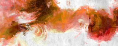 Soyut arkaplanda pürüzlü fırça darbeleri. Fırça boyası. Renkli boya darbeleri. Eşsiz duvar sanatı. Tuvaldeki modern sanat. Renkli çağdaş sanat eserleri. 