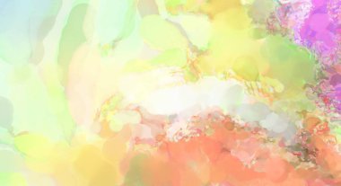 Yumuşak suluboya duvar kağıdı. Hafifçe fırçalanmış renkleri olan sanatsal bir resim. Pastel renkler arkaplana dokunmuş. Soyut duvar sanatı..