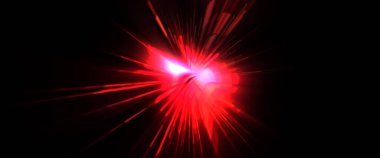 Fütürist mercek patlaması. Parlayan parçacıkları ve çizgileri olan ışık patlaması yıldızı. Güzel soyut ışın arkaplanı.