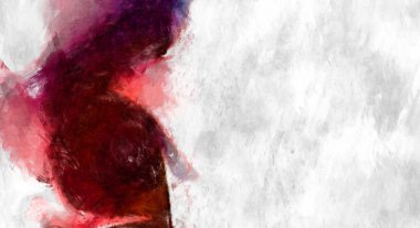 Soyut arkaplanda pürüzlü fırça darbeleri. Fırça boyası. Renkli boya darbeleri. Eşsiz duvar sanatı. Tuvaldeki modern sanat. Renkli çağdaş sanat eserleri. 