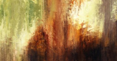 Modern sanat. Renkli çağdaş sanat eserleri. Renkli boya darbeleri. Soyut arkaplanda fırça darbeleri. Fırça boyası. Eşsiz duvar sanatı.