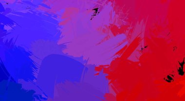 Canlı fırça darbeleriyle boyanmış. Renkli desenli resim. Fırçalanmış duvar kağıdını boya.