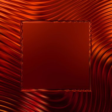 Soyut çerçeveli arkaplan. Renkli, canlı, dalgalı bir duvar kağıdı. Merkezi çerçeveli yaratıcı grafik 2d çizim. Dinamik şekilli modaya uygun sıvı örtüsü.