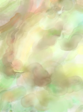 Poster, duvar sanatı, afiş, kart, kitap kapağı veya ambalaj için pastel renkli suluboya resim. Alkol mürekkebini andıran rahatlatıcı fırça darbelerinin modern resmi.