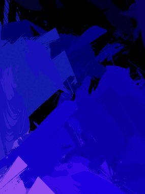 Vahşi fırça darbeleriyle yaratıcı soyut resim. Artistik fırça darbeleriyle donatılmış. Renkli ve canlı bir tasvir. Boyalı sanat.