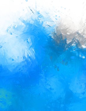 Yaratıcı soyut resim. Artistik fırça darbeleriyle donatılmış. Renkli ve canlı bir illüstrasyon. boyalı sanat