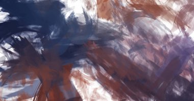 Sanatsal soyut arkaplan. Doku boyalı duvar kağıdı. Boya darbeleriyle yaratıcı bir illüstrasyon. Fırça desenli resim.