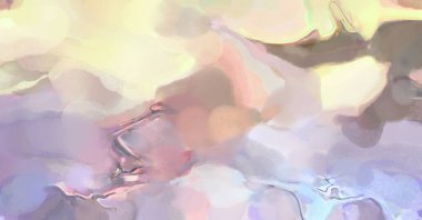 Çağdaş sanat. El yapımı resim. Modern sanat eserleri. Yüzeyde suluboya fırça darbeleriyle resim yapmak. 2D çizim. Sanatsal arkaplan resmi. Tablo üzerinde soyut resim. Renkli doku.