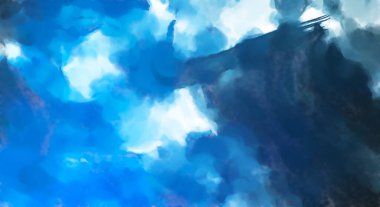 El yapımı sürreal soyut desenli suluboya. Modern sanatsal resim. 2D çizim. Arkaplan boyası karışımı. Yaratıcı duvar sanatı. Çağdaş sanat