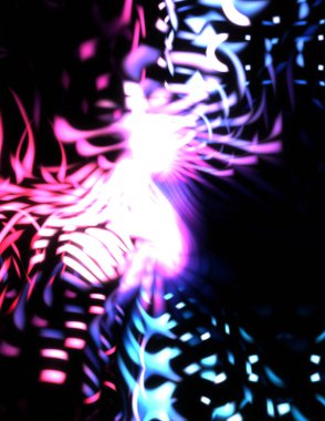 Işık parçacık izleri. Parlayan parçacıkları ve çizgileri olan ışık patlaması yıldızı. Güzel hareketli soyut ışın arkaplanı.