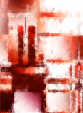 Modern sanat. Renkli çağdaş sanat eserleri. Renkli boya darbeleri. Soyut arkaplanda fırça darbeleri. Fırça boyası. Eşsiz duvar sanatı.