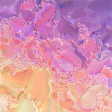 El yapımı sürreal soyut desenli suluboya. Modern sanatsal resim. 2D çizim. Arkaplan boyası karışımı. Yaratıcı duvar sanatı. Çağdaş sanat.