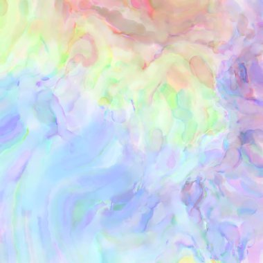 Pastel renklerde suluboya resim. Poster, duvar sanatı, afiş, kart, kitap kapağı ya da ambalaj için rahatlatıcı kompozisyonun yumuşak renkli çizimi. Modern fırça darbeleri resim.