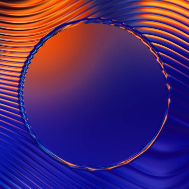 Soyut çerçeveli arkaplan. Renkli, canlı, dalgalı bir duvar kağıdı. Merkezi çerçeveli yaratıcı grafik 2d çizim. Dinamik şekilli modaya uygun sıvı örtüsü.