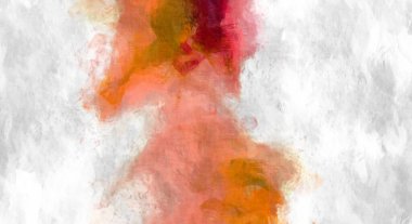 Soyut arkaplanda pürüzlü fırça darbeleri. Fırça boyası. Renkli boya darbeleri. Eşsiz duvar sanatı. Tuvaldeki modern sanat. Renkli çağdaş sanat eserleri. 