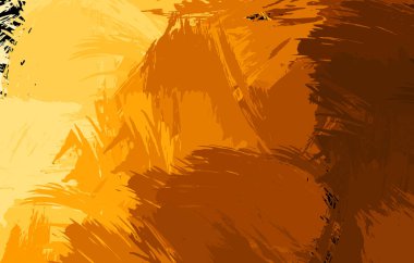 Vahşi fırça darbeleriyle yaratıcı soyut resim. Artistik fırça darbeleriyle donatılmış. Renkli ve canlı bir tasvir. Boyalı sanat.