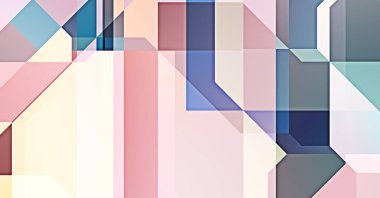 Üçgen arka planda üst üste dizayn ediliyor. Soyut geometrik duvar kağıdı. Geometrik renkli üçgen şekiller.