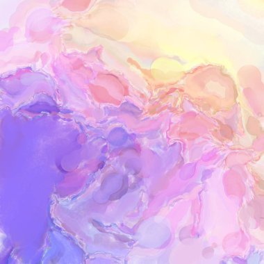 Çağdaş sanat. El işçiliğinin renkli dokusu. Modern resim. Yüzeyde suluboya vuruşlar. Sanatsal arkaplan resmi. Tablo üzerinde soyut resim. Fırça darbeleri. 