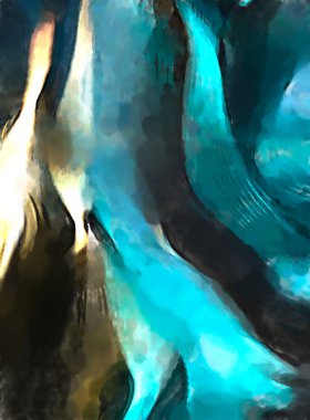 Soyut arkaplanda pürüzlü fırça darbeleri. Fırça boyası. Renkli boya darbeleri. Eşsiz duvar sanatı. Tuvaldeki modern sanat. Renkli çağdaş sanat eserleri. 