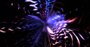 Işık parçacık izleri. Parlayan parçacıkları ve çizgileri olan ışık patlaması yıldızı. Güzel hareketli soyut ışın arkaplanı.