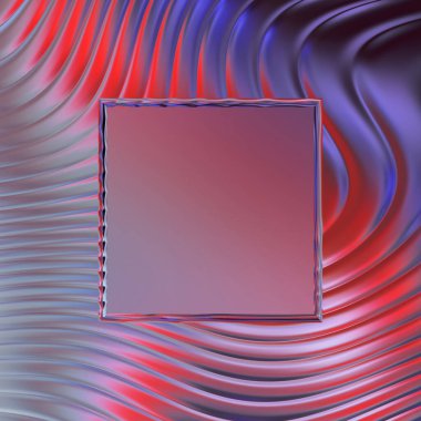 Soyut çerçeveli arkaplan. Renkli, canlı, dalgalı bir duvar kağıdı. Merkezi çerçeveli yaratıcı grafik 2d çizim. Dinamik şekilli modaya uygun sıvı örtüsü.