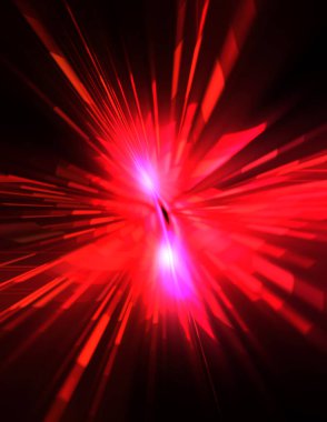 Fütürist mercek patlaması. Parlayan parçacıkları ve çizgileri olan ışık patlaması yıldızı. Güzel soyut ışın arkaplanı.