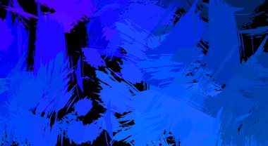 Canlı fırça darbeleriyle boyanmış. Renkli desenli resim. Fırçalanmış duvar kağıdını boya.