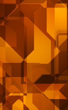 Renkli ve canlı geometrik şekiller katmanları var. Bir teknoloji planının dijital illüstrasyonu. Gelecekçi tasarım şablonu.