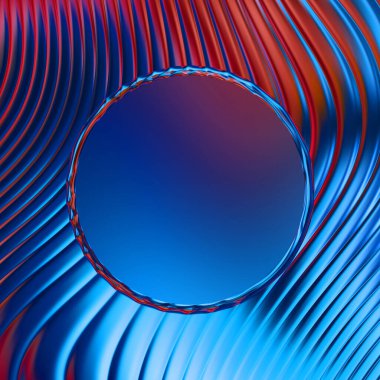 Soyut çerçeveli arkaplan. Renkli, canlı, dalgalı bir duvar kağıdı. Merkezi çerçeveli yaratıcı grafik 2d çizim. Dinamik şekilli modaya uygun sıvı örtüsü.