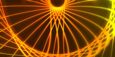 Işık dalgalarının neon renkli soyut tasarımı. Dijital arka plan ve neon ışığı parlama efekti. Parlak ışınlar duvar kağıdı.