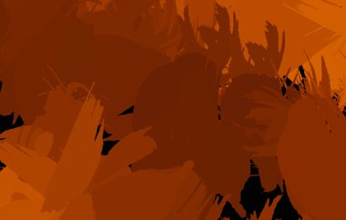 Vahşi fırça darbeleriyle yaratıcı soyut resim. Artistik fırça darbeleriyle donatılmış. Renkli ve canlı bir tasvir. Boyalı sanat.