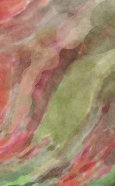 Alkol mürekkebini andıran rahatlatıcı fırça darbelerinin modern resmi. Poster, duvar sanatı, afiş, kart, kitap kapağı veya ambalaj için pastel renkli suluboya resim.