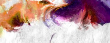 Soyut arkaplanda pürüzlü fırça darbeleri. Fırça boyası. Renkli boya darbeleri. Eşsiz duvar sanatı. Tuvaldeki modern sanat. Renkli çağdaş sanat eserleri. 