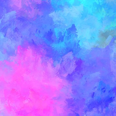 Duvar sanatı Eşsiz ve yaratıcı illüstrasyon. Fırça darbesi ile boyanmış. Renkli fırça darbelerinin soyut arkaplanı. Fırçalanmış canlı duvar kâğıdı. Boyalı sanatsal yaratım.