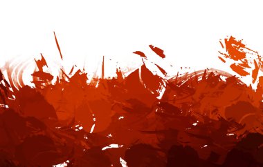 Taranmış Boyalı Soyut Arkaplan. Vahşi kaotik fırça darbeleri. Boya darbeleri. 2D İllüstrasyon. Fırça darbeli resim. 