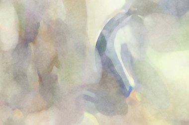 Alkol mürekkebini andıran rahatlatıcı fırça darbelerinin modern resmi. Poster, duvar sanatı, afiş, kart, kitap kapağı veya ambalaj için pastel renkli suluboya resim.