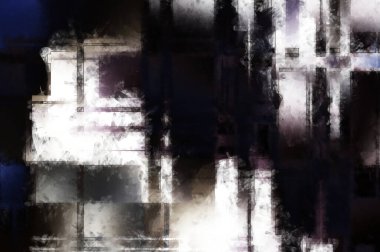 Modern sanat. Renkli çağdaş sanat eserleri. Renkli boya darbeleri. Soyut arkaplanda fırça darbeleri. Fırça boyası. Eşsiz duvar sanatı.