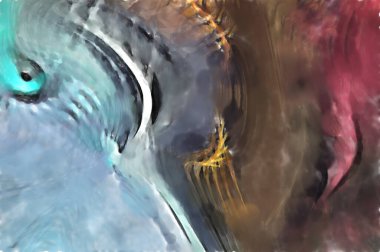 Modern sanat. Renkli çağdaş sanat eserleri. Renkli boya darbeleri. Soyut arkaplanda fırça darbeleri. fırça boyası.