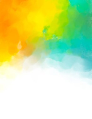 Soyut doku. Yüzeyde etkileyici el yapımı suluboya. Suluboya fırça darbeleri. Modern sanat. Çok renkli arkaplan. Çağdaş duvar sanatı. Renkli bir fon. 2d illüstrasyon.