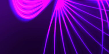 Işık dalgalarının neon renkli soyut tasarımı. Dijital arka plan ve neon ışığı parlama efekti. Parlak ışınlar duvar kağıdı.