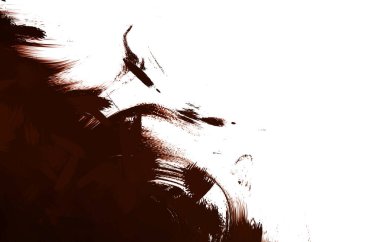 Duvar sanatı Eşsiz ve yaratıcı illüstrasyon. Fırça darbesi ile boyanmış. Renkli fırça darbelerinin soyut arkaplanı. Fırçalanmış canlı duvar kâğıdı. Boyalı sanatsal yaratım.